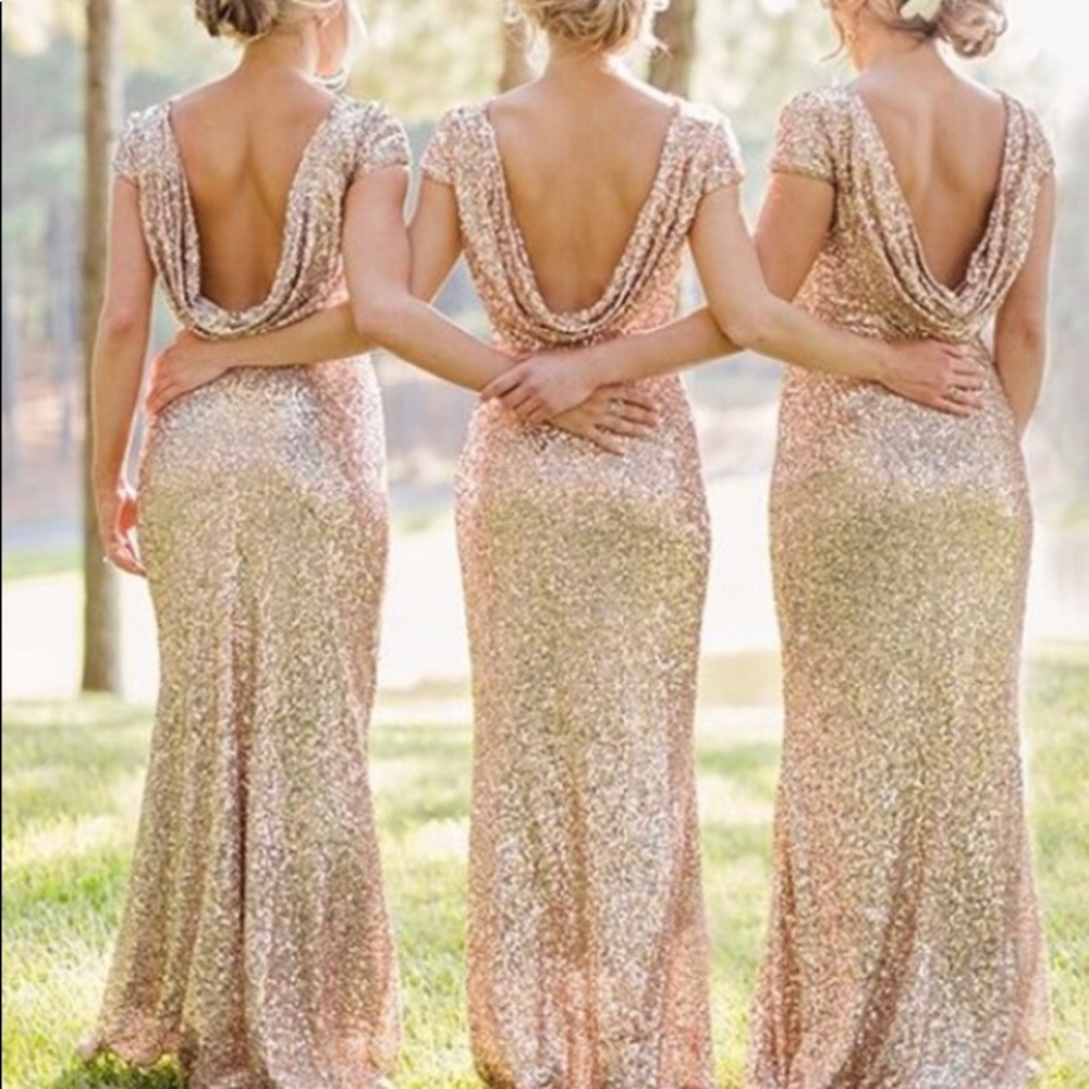 Gold bridesmaids/prom dress!